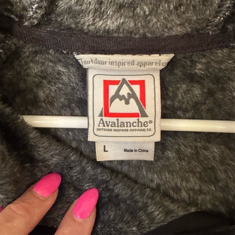 Avalanche Hoodie Womens L Gray Space Dye Hooded Half Zip Pullover - Picture 9 of 10